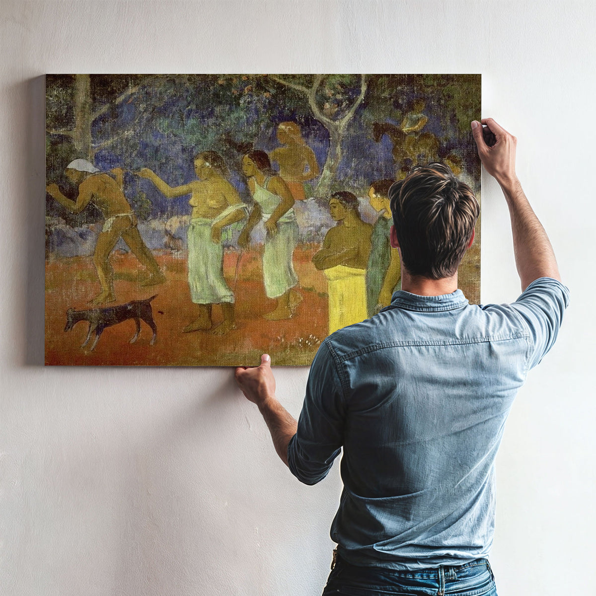 Scene From Tahitian Life By Paul Gauguin