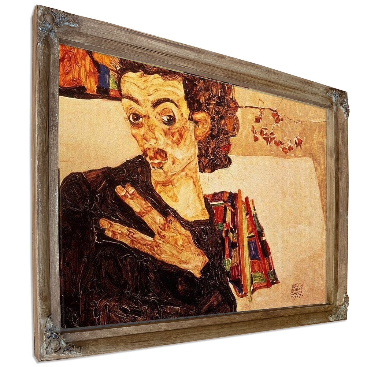 Self Portrait By Egon Schiele
