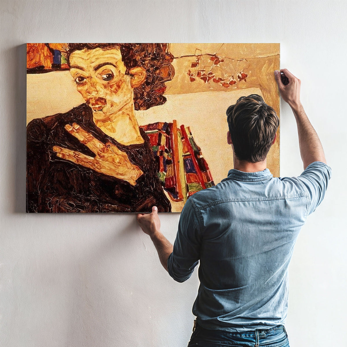 Self Portrait By Egon Schiele