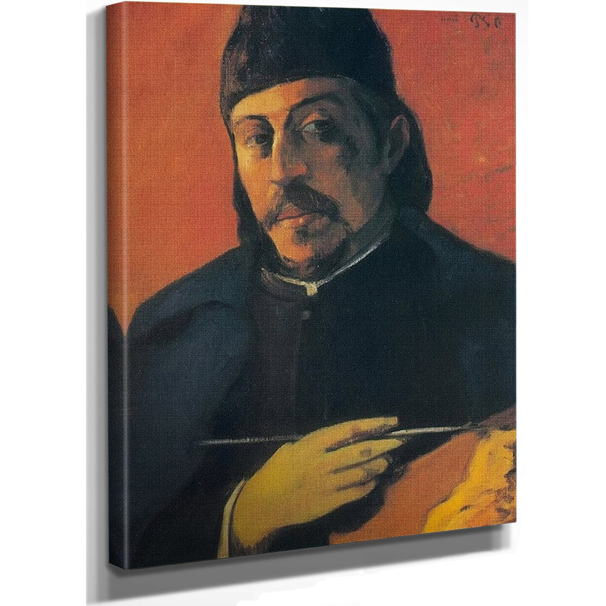 Self Portrait With A Palette By Paul Gauguin