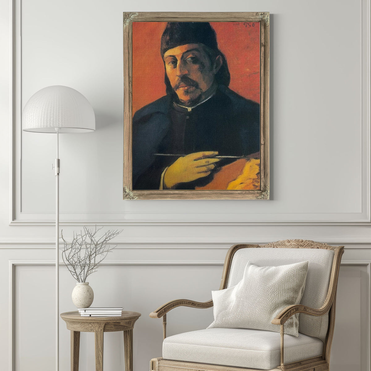 Self Portrait With A Palette By Paul Gauguin