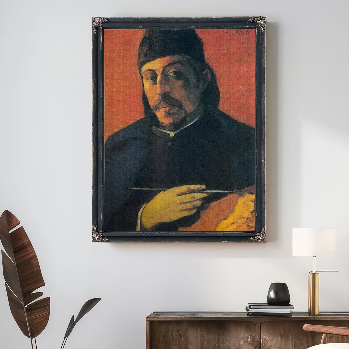 Self Portrait With A Palette By Paul Gauguin
