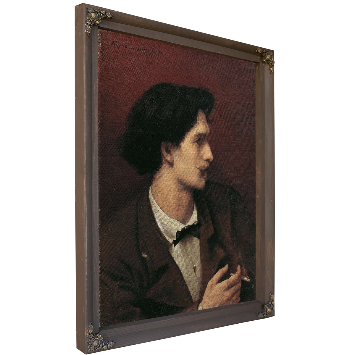 Self Portrait With Cigarette by Anselm Feuerbach