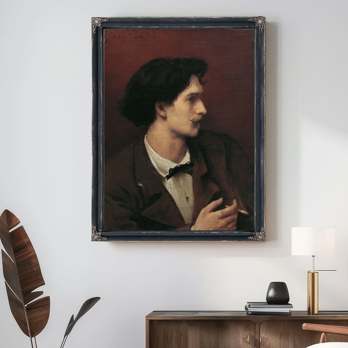 Self Portrait With Cigarette by Anselm Feuerbach