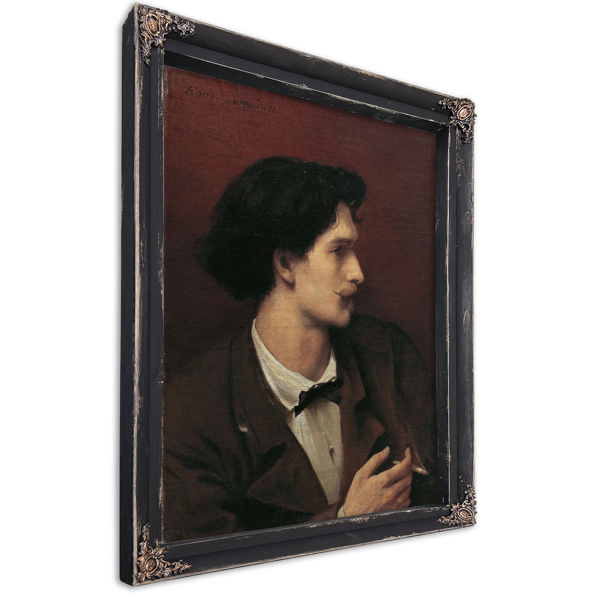 Self Portrait With Cigarette by Anselm Feuerbach
