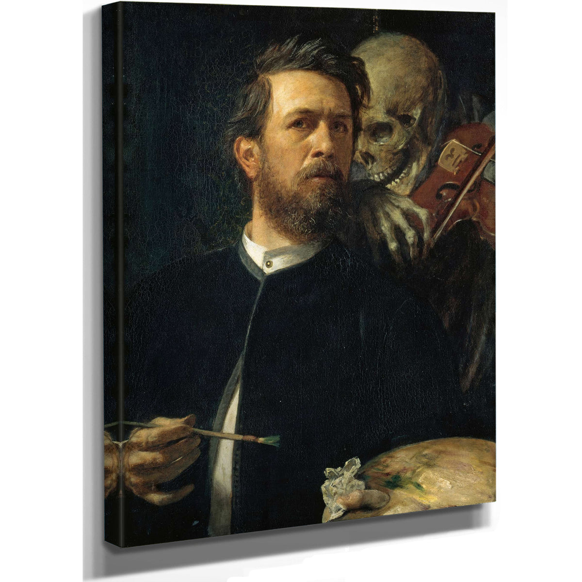 Self Portrait With Fiddling Death by Arnold Bocklin