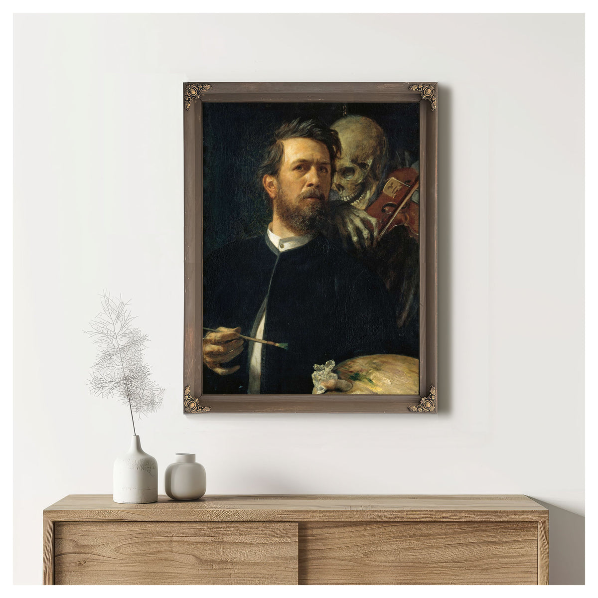 Self Portrait With Fiddling Death by Arnold Bocklin