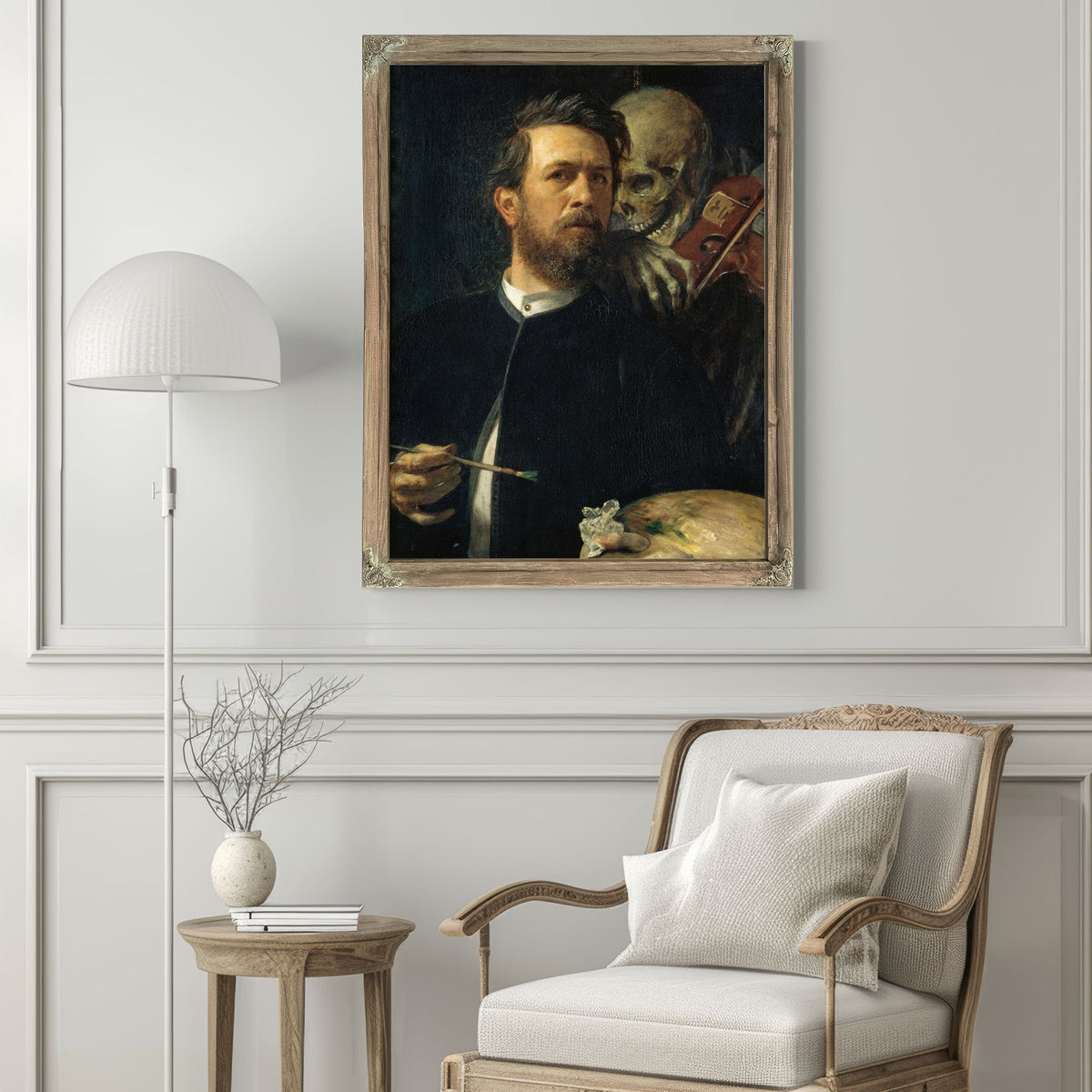 Self Portrait With Fiddling Death by Arnold Bocklin