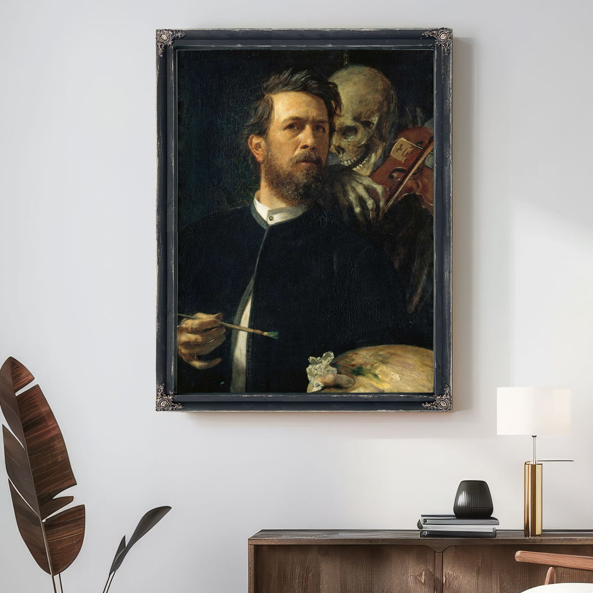 Self Portrait With Fiddling Death by Arnold Bocklin