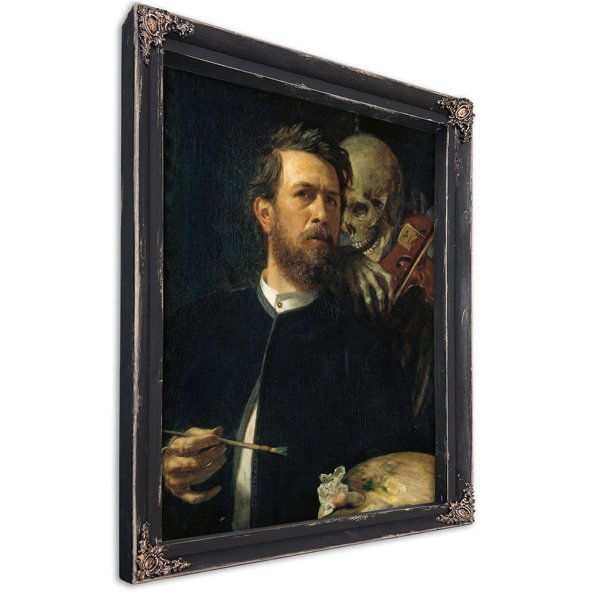 Self Portrait With Fiddling Death by Arnold Bocklin