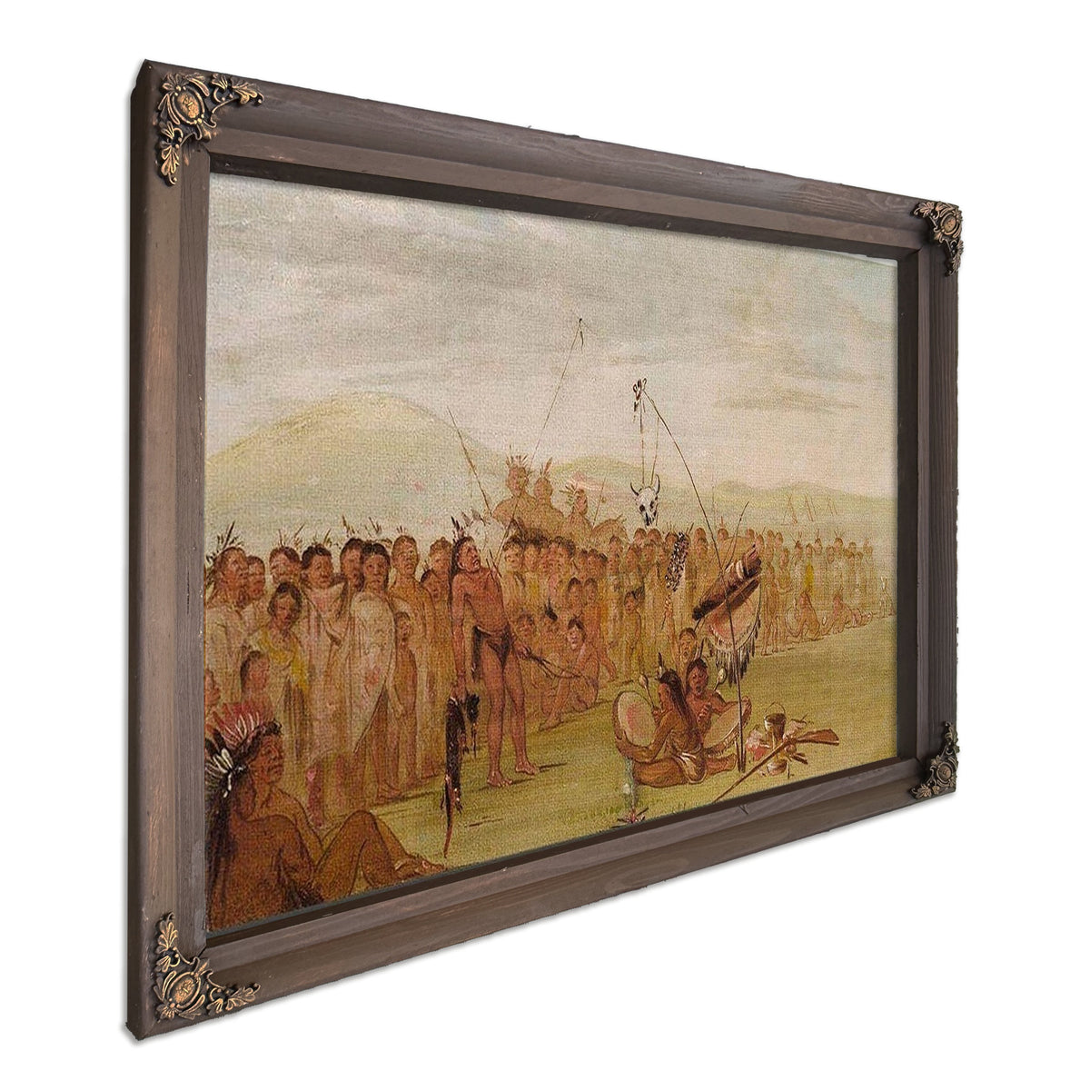 Self Torture In A Sioux Religious Ceremony By George Catlin