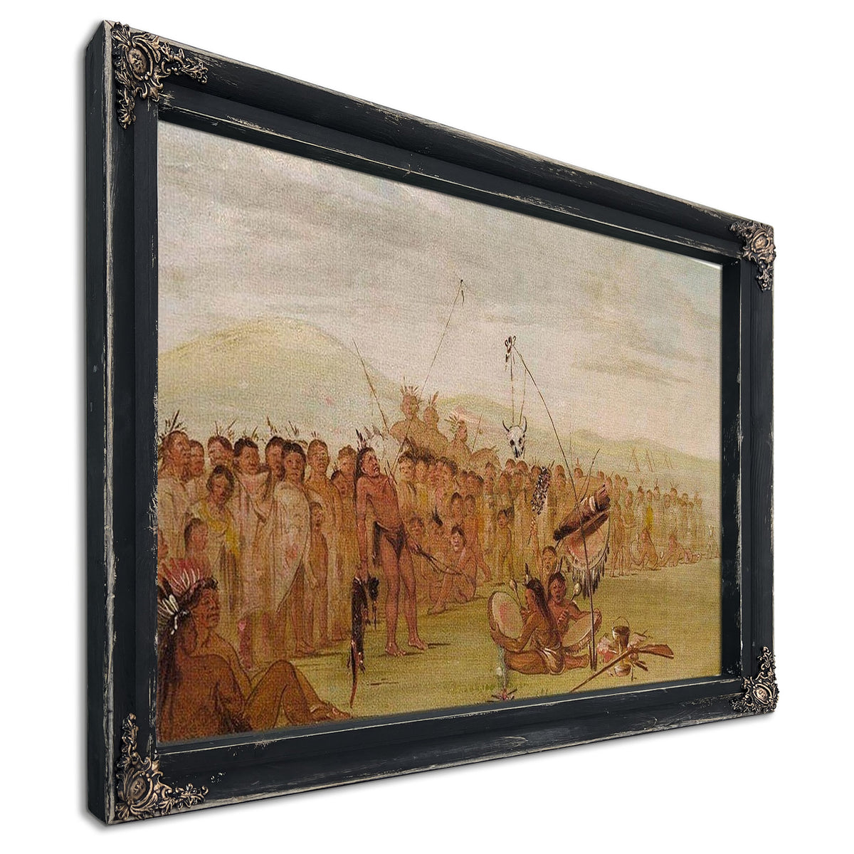 Self Torture In A Sioux Religious Ceremony By George Catlin