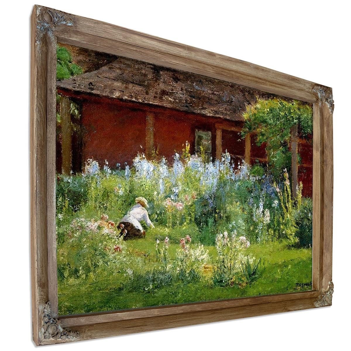 Selma In The Garden By Theodore Clement Steele