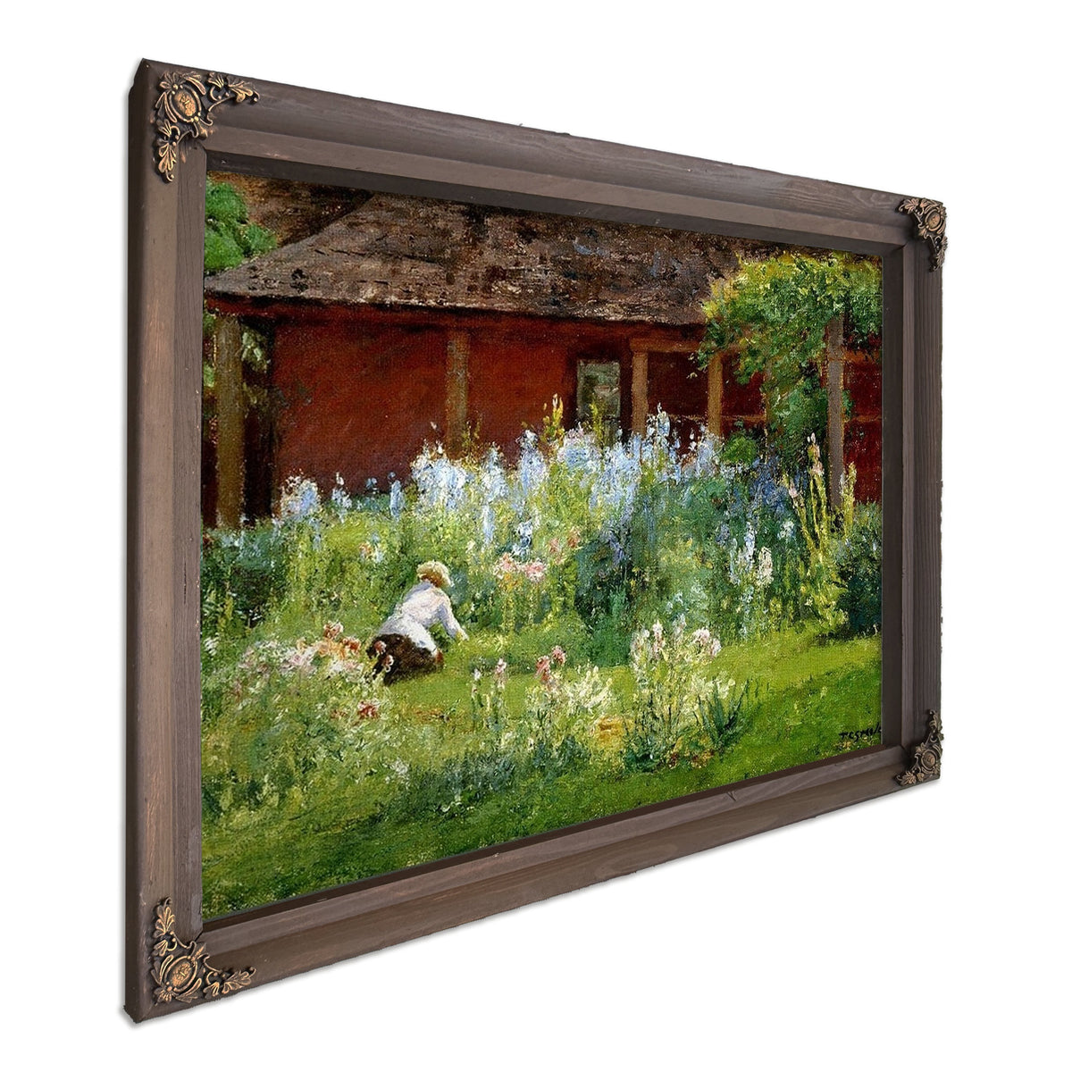 Selma In The Garden By Theodore Clement Steele