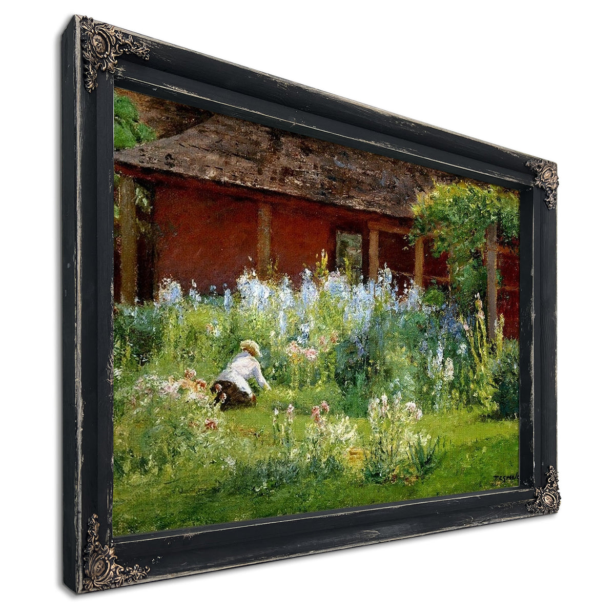 Selma In The Garden By Theodore Clement Steele