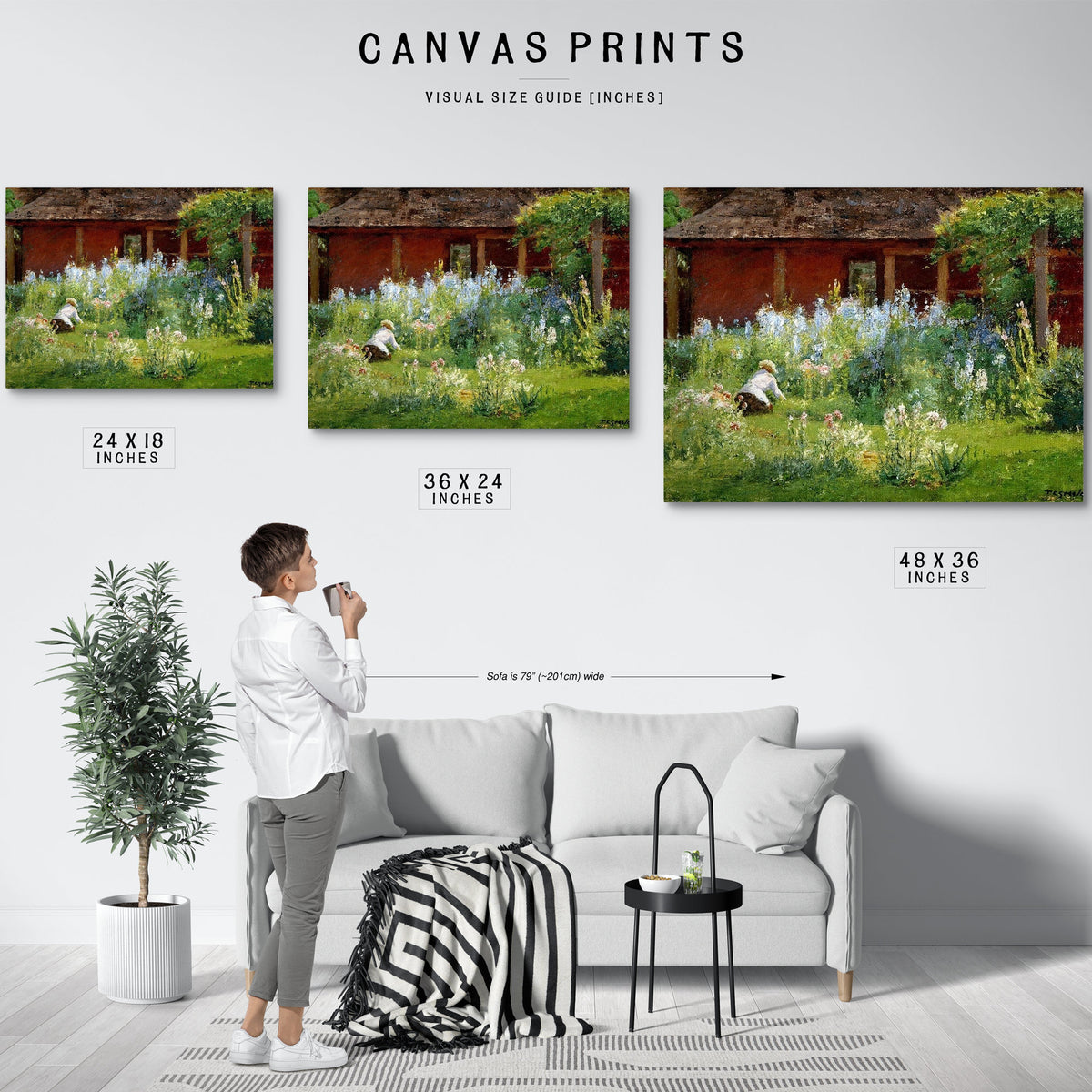 Selma In The Garden By Theodore Clement Steele