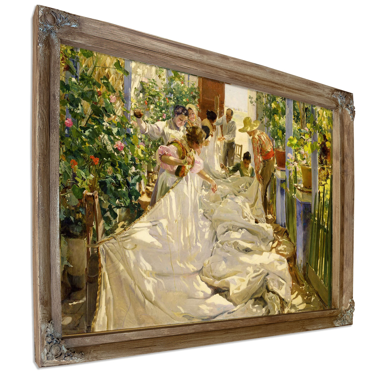 Sewing The Sail by Joaquin Sorolla