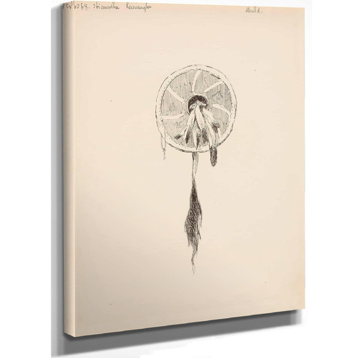 Shield Illustration For The Song Of Hiawatha by Frederic Remington