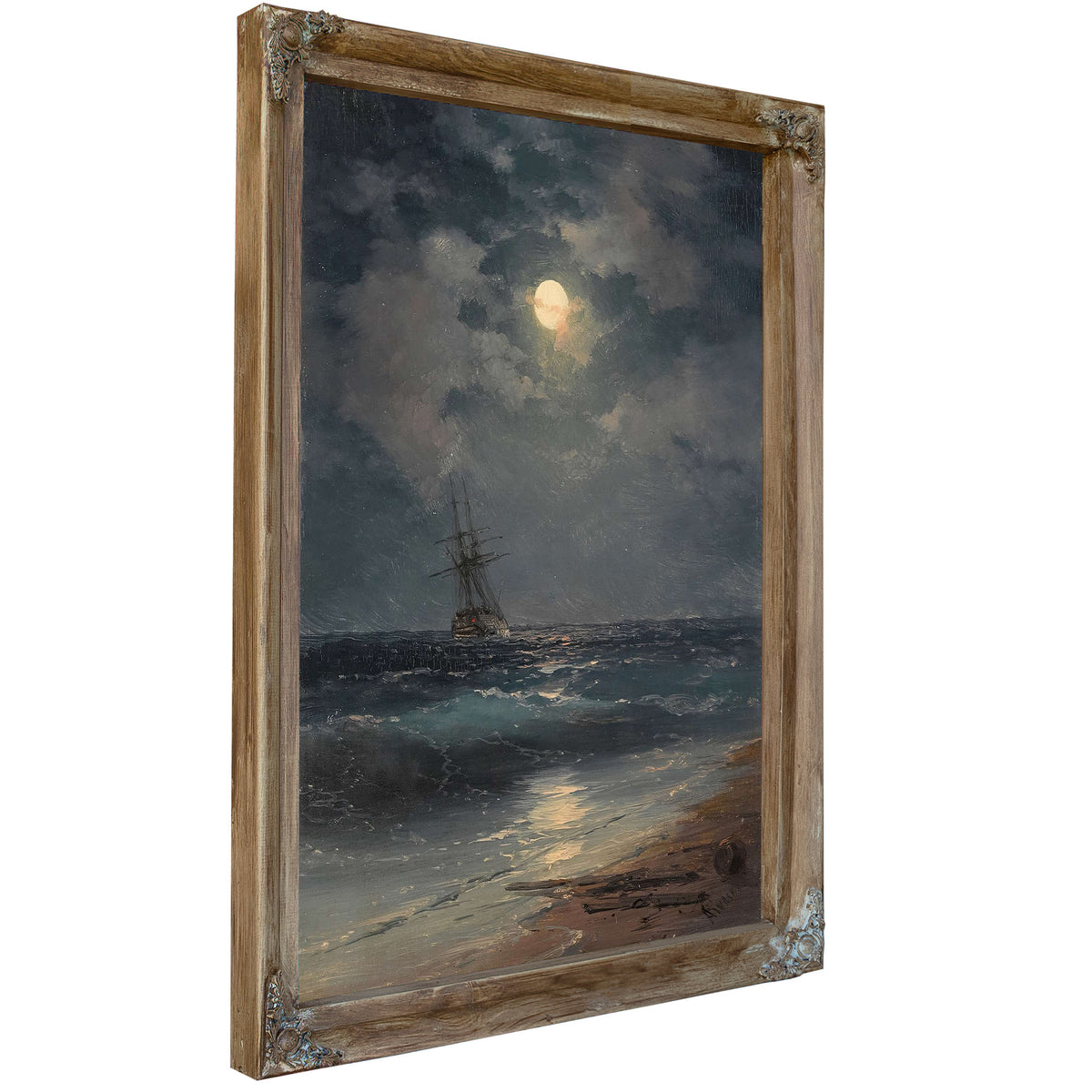 Ship By Moonlight by Ivan Konstantinovich Aivazovsky