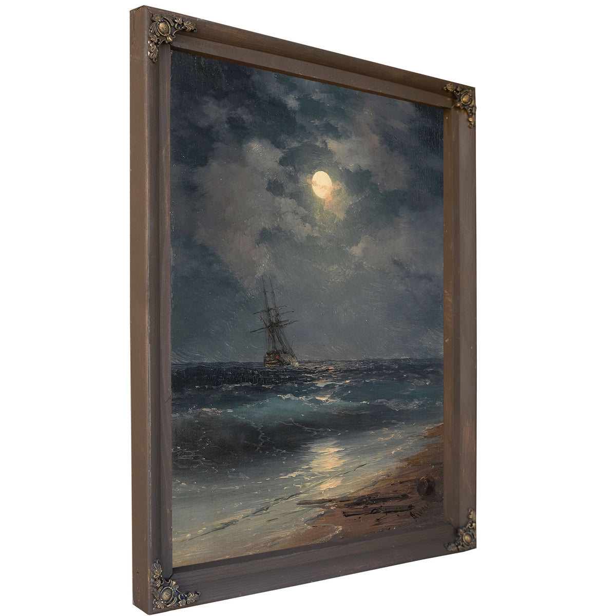 Ship By Moonlight by Ivan Konstantinovich Aivazovsky
