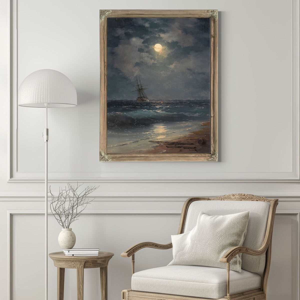 Ship By Moonlight by Ivan Konstantinovich Aivazovsky