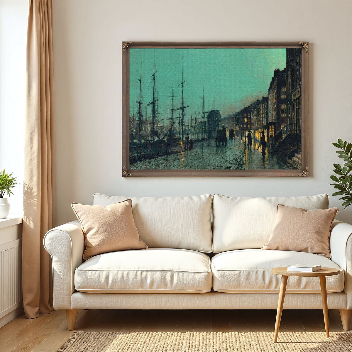 Shipping On The Clyde Painting John Atkinson Grimshaw Canvas Art