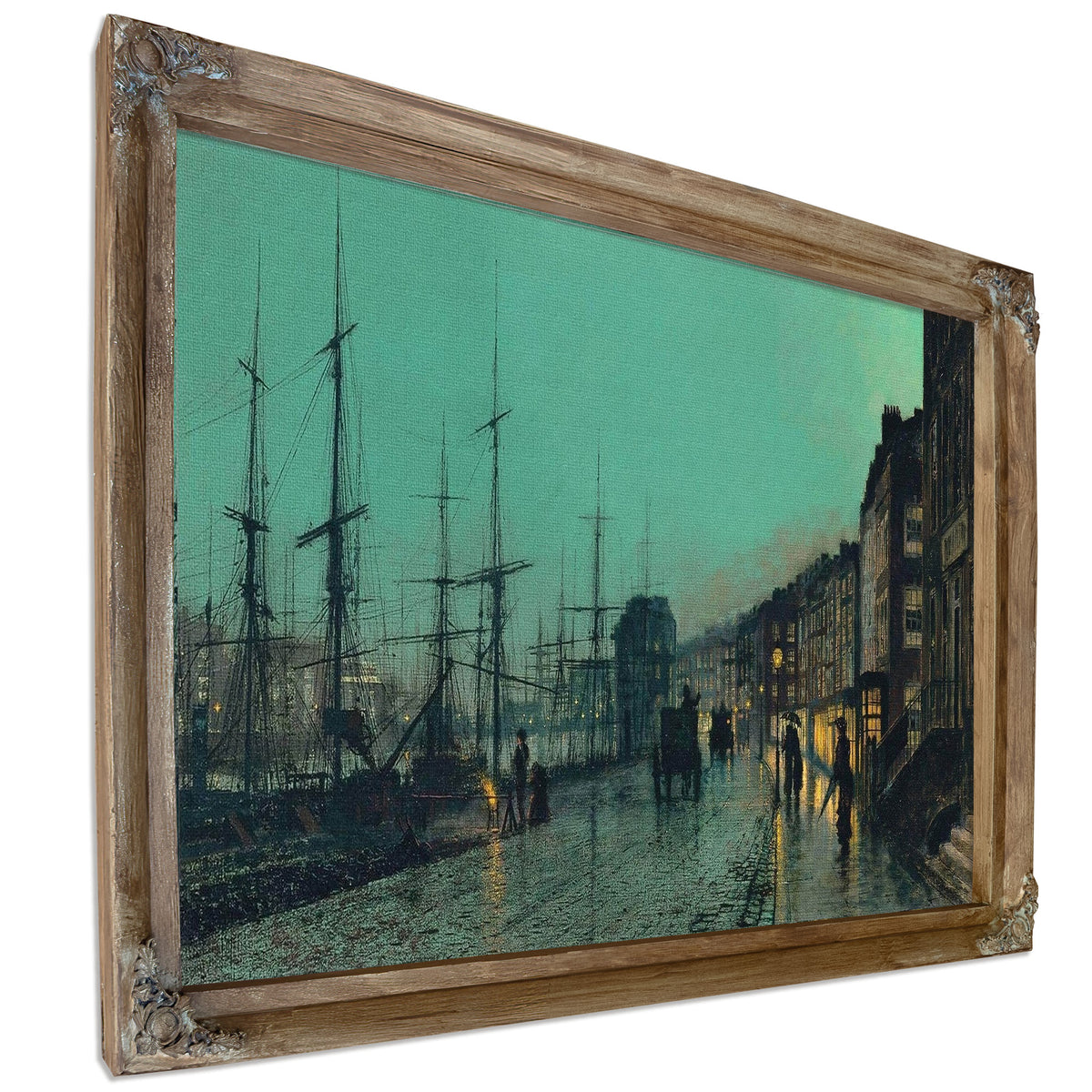 Shipping On The Clyde Painting John Atkinson Grimshaw Canvas Art