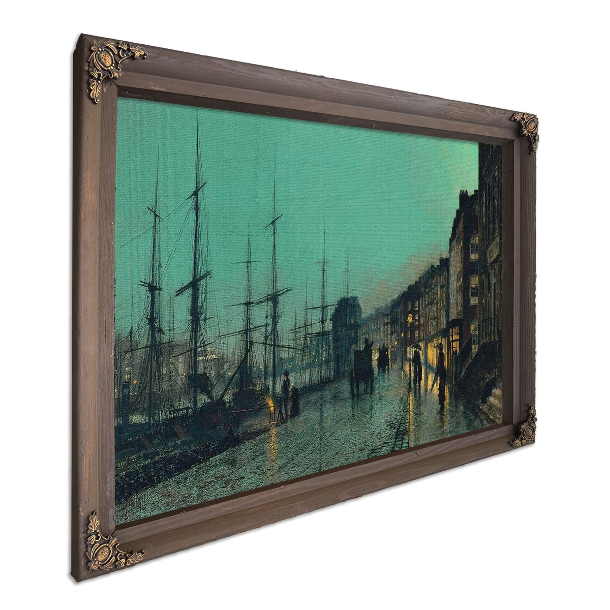 Shipping On The Clyde Painting John Atkinson Grimshaw Canvas Art
