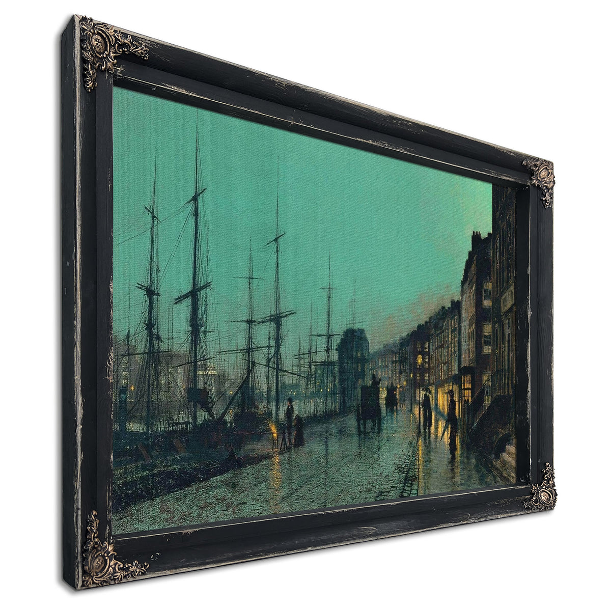 Shipping On The Clyde Painting John Atkinson Grimshaw Canvas Art