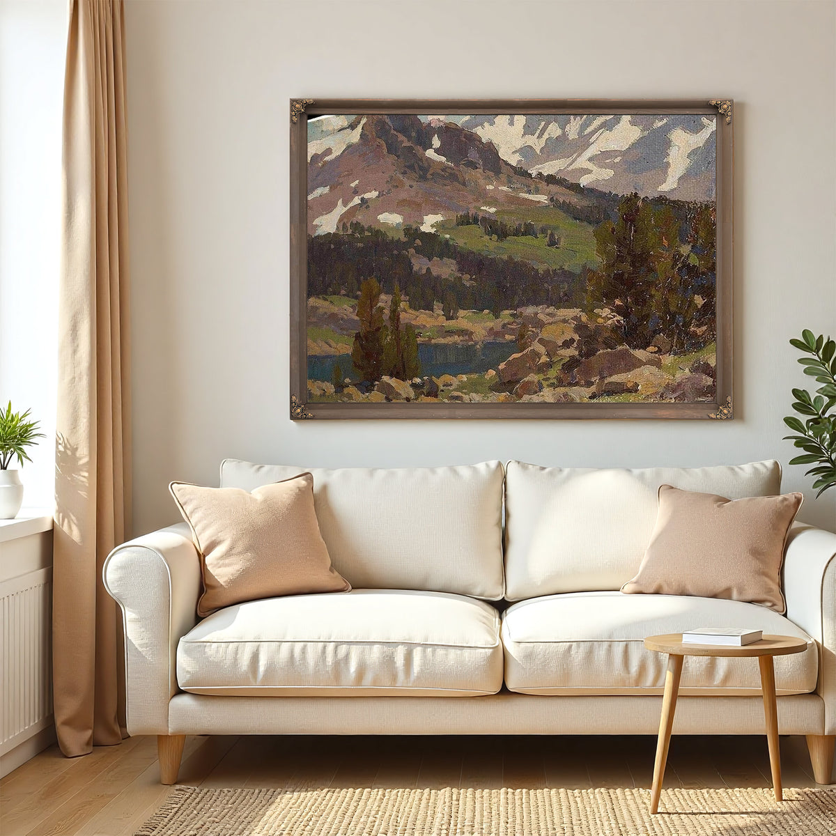 Sierra Slopes And Lake By Edgar Payne1