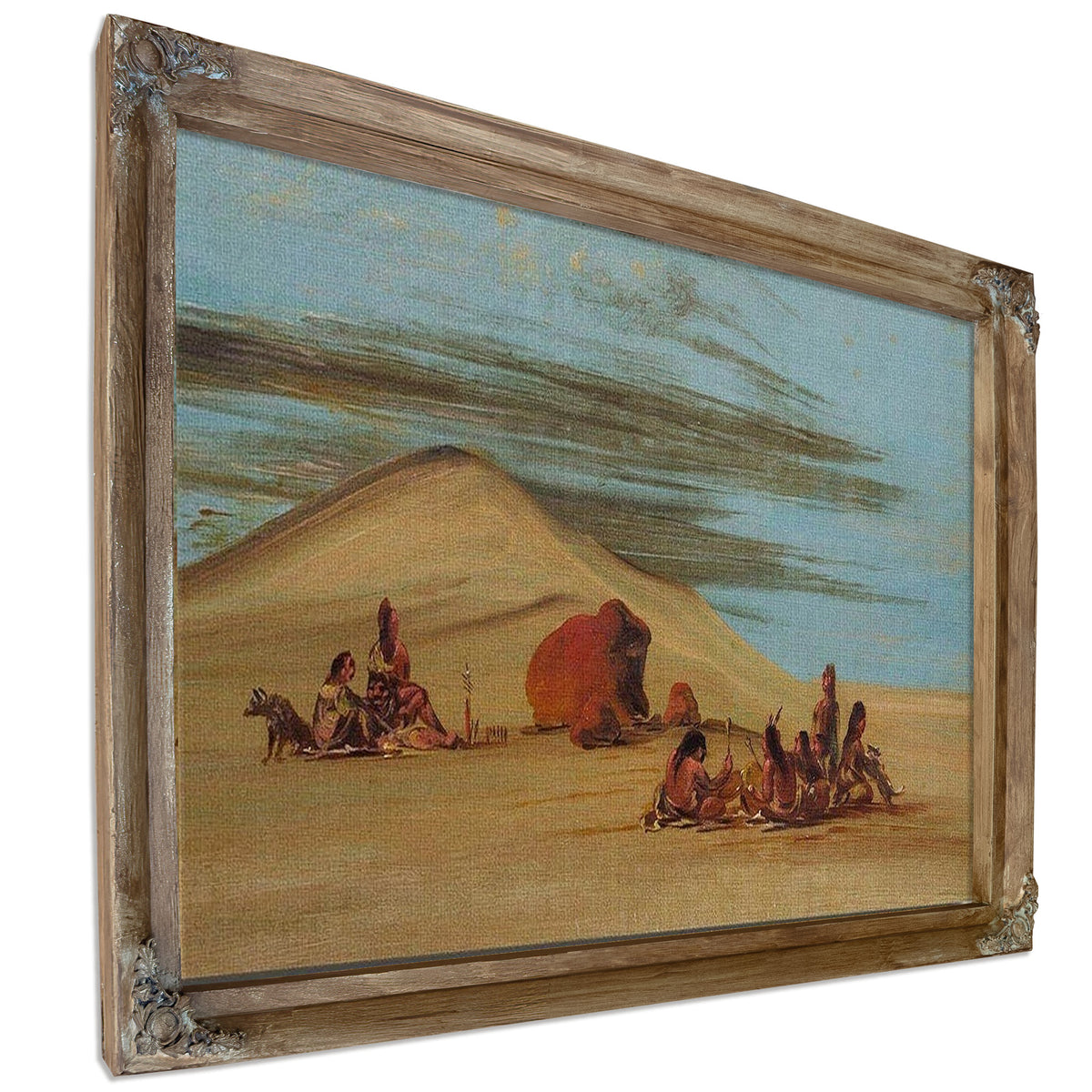 Sioux Worshiping At The Red Boulders By George Catlin