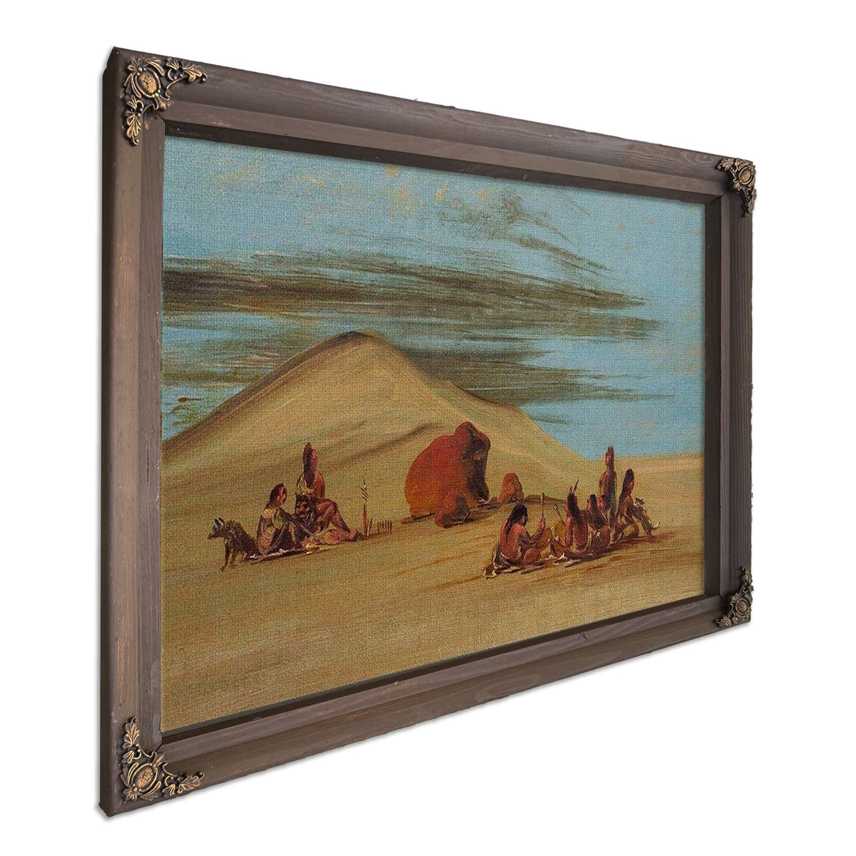 Sioux Worshiping At The Red Boulders By George Catlin