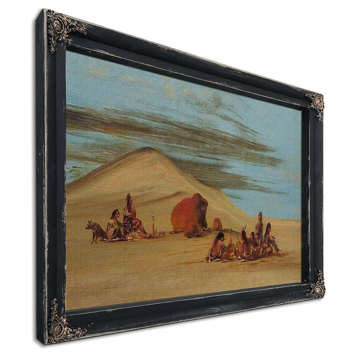 Sioux Worshiping At The Red Boulders By George Catlin