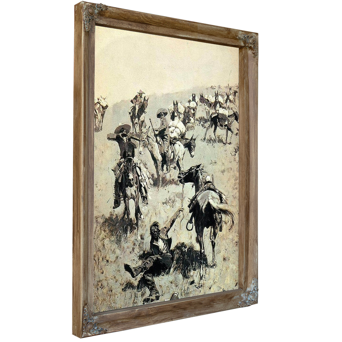 Smugglers Attackd By Mexican Customs Guards By Frederic Remington