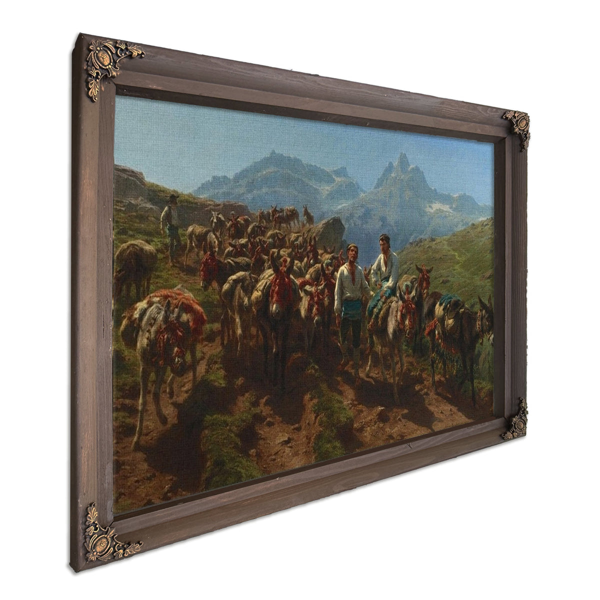 Spanish Muleteers Crossing The Pyrenees By Rosa Bonheur