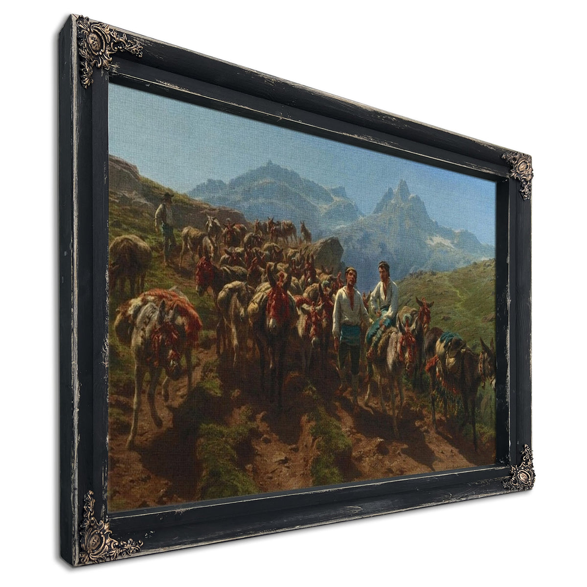 Spanish Muleteers Crossing The Pyrenees By Rosa Bonheur