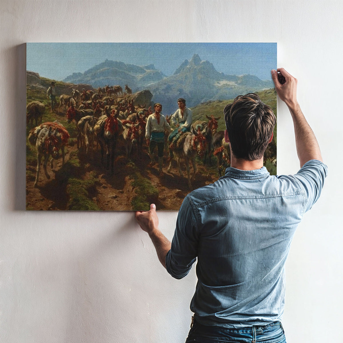 Spanish Muleteers Crossing The Pyrenees By Rosa Bonheur