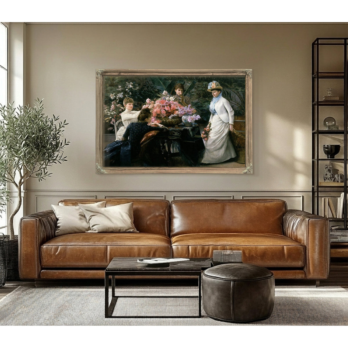 Spring Flowers (In The Conservatory) By Julius Leblanc Stewart