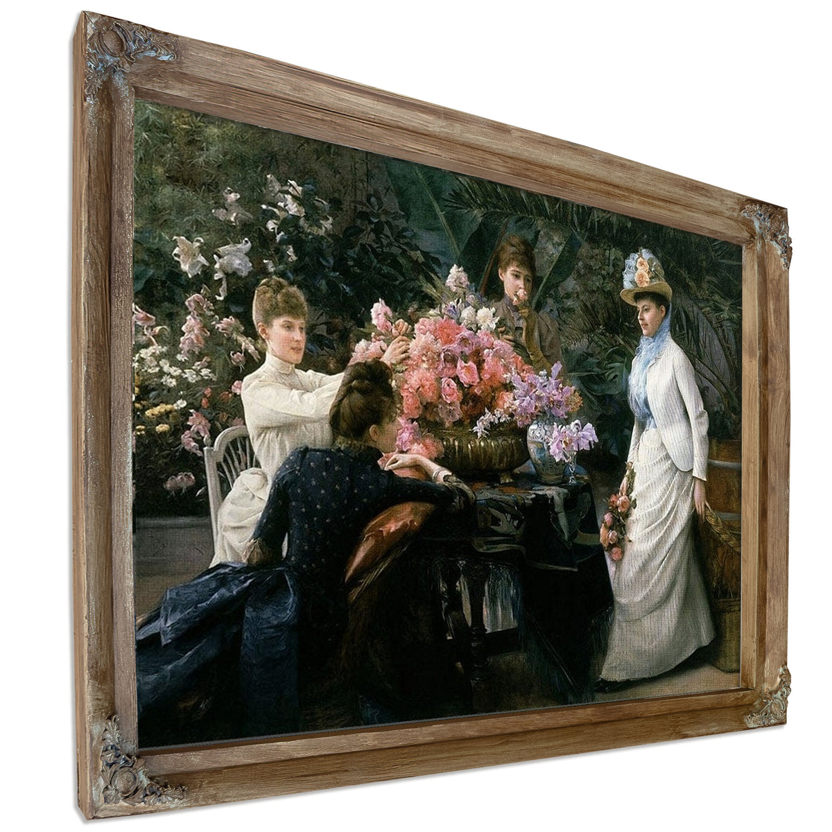 Spring Flowers (In The Conservatory) By Julius Leblanc Stewart