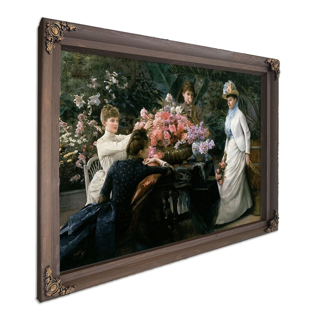 Spring Flowers (In The Conservatory) By Julius Leblanc Stewart