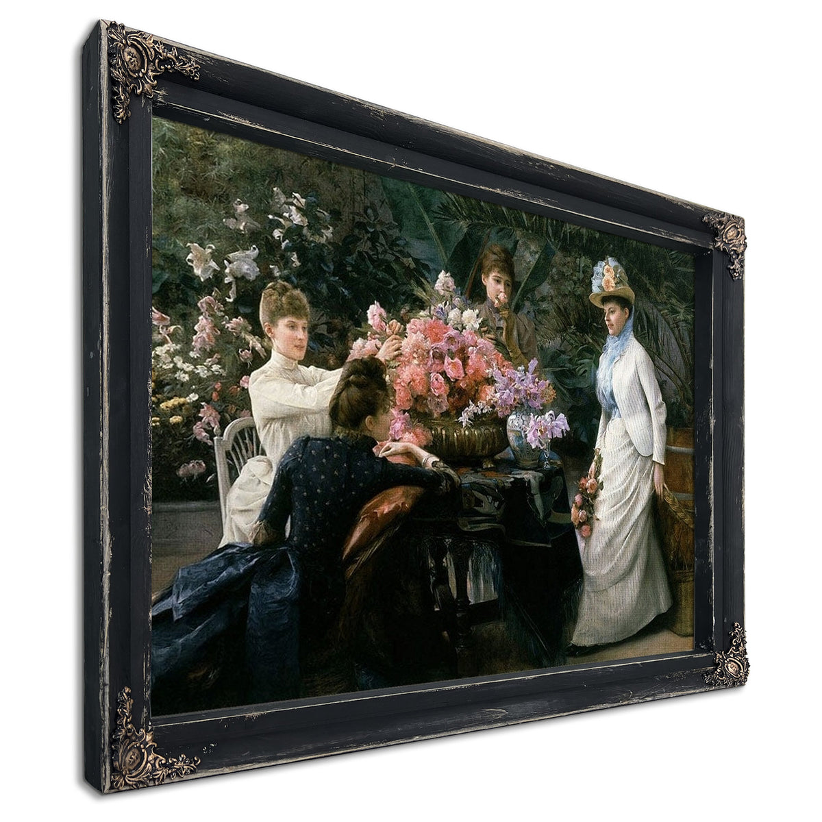 Spring Flowers (In The Conservatory) By Julius Leblanc Stewart