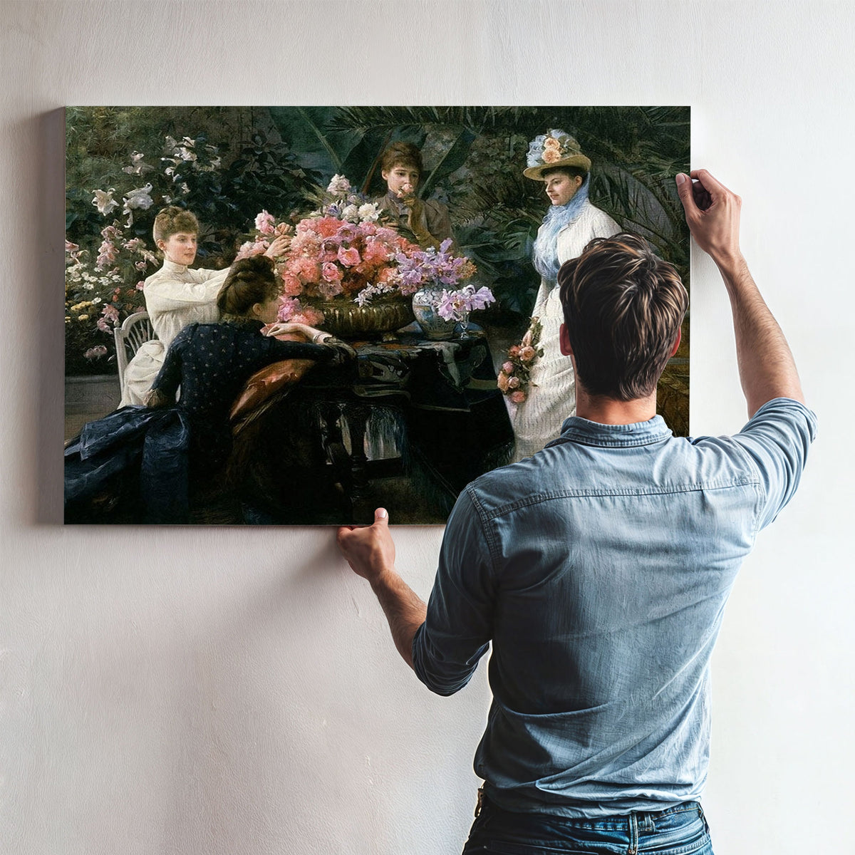 Spring Flowers (In The Conservatory) By Julius Leblanc Stewart