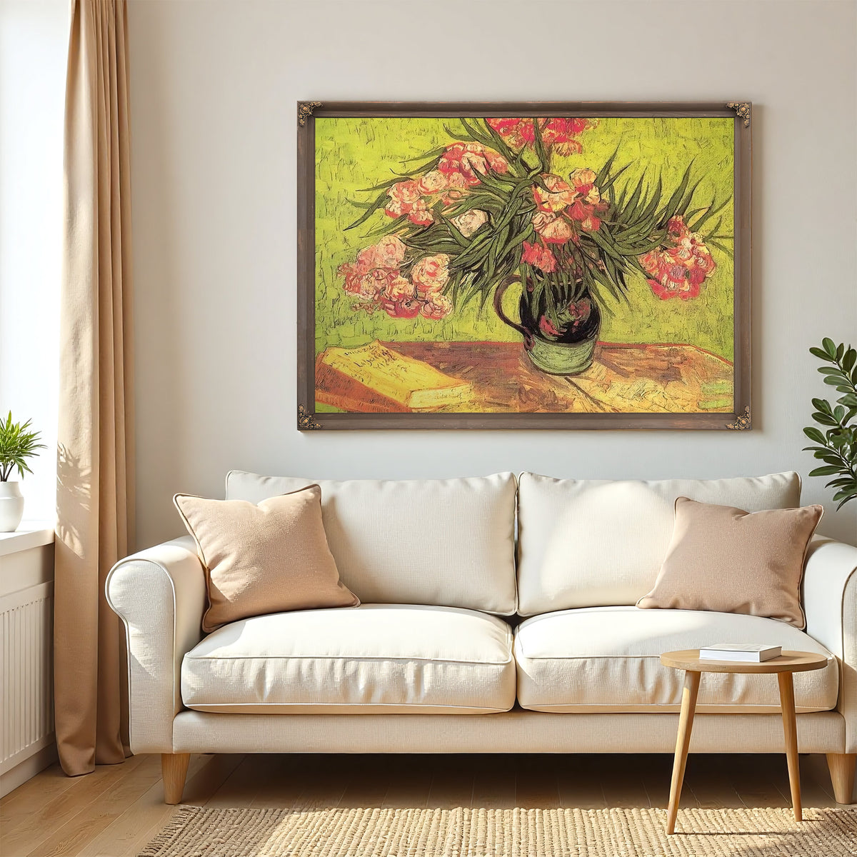 Still Life Vase With Oleanders And Books By Vincent Van Gogh