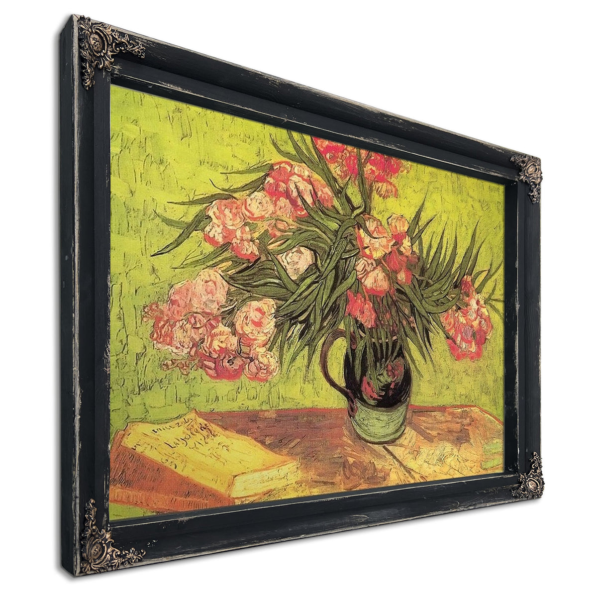 Still Life Vase With Oleanders And Books By Vincent Van Gogh
