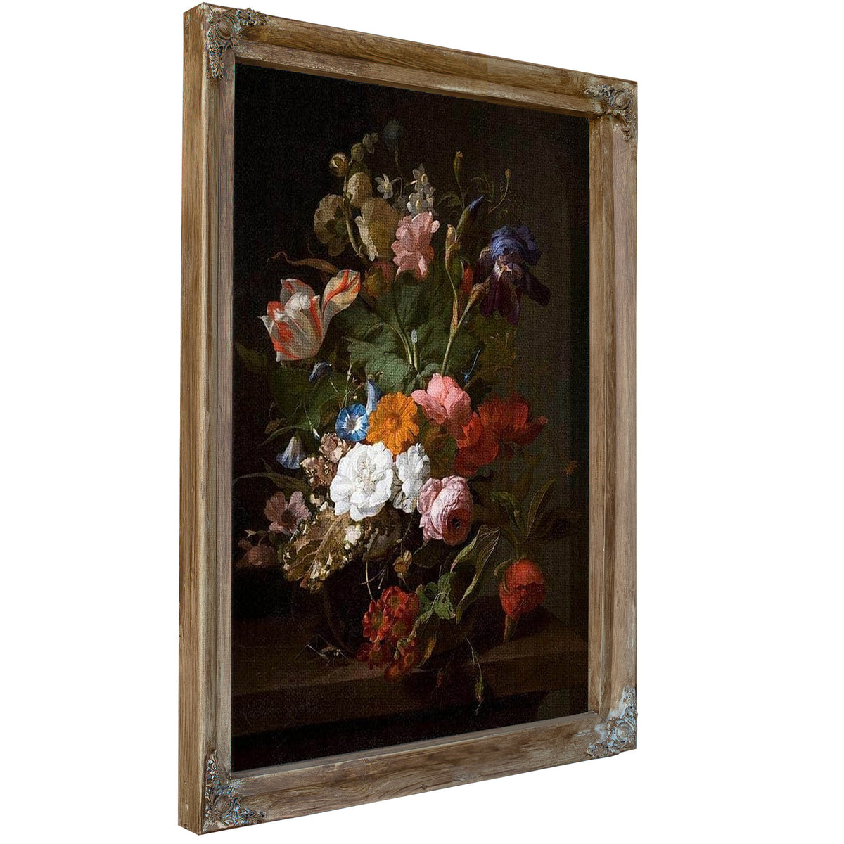 Still Life With Flowers And A Cricket 1700 By Rachel Ruysch