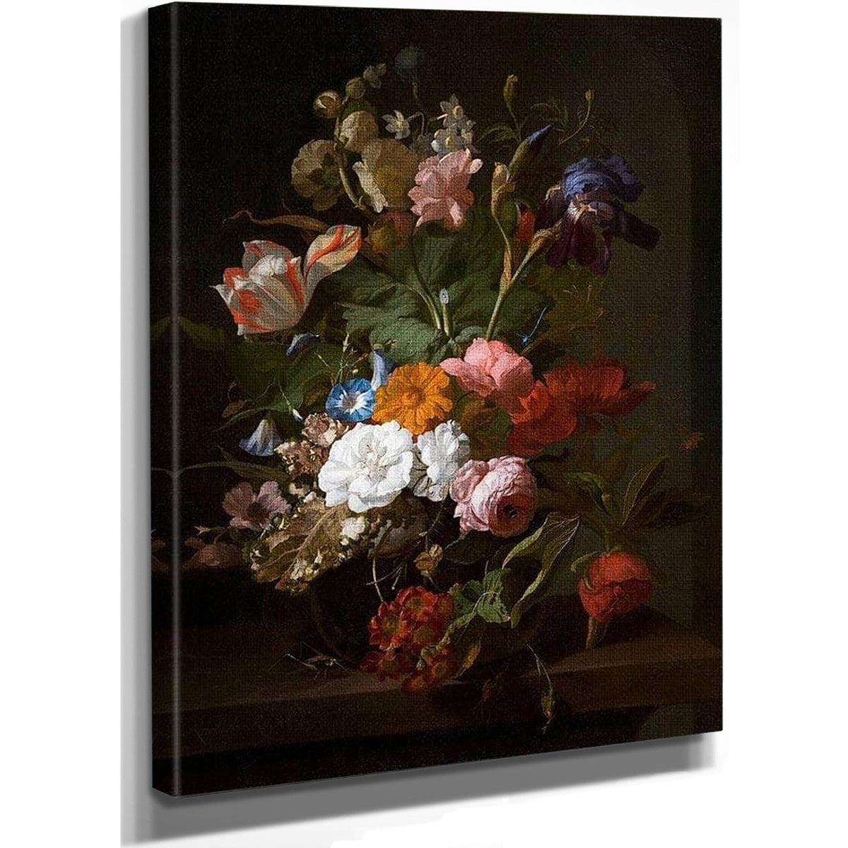 Still Life With Flowers And A Cricket 1700 By Rachel Ruysch