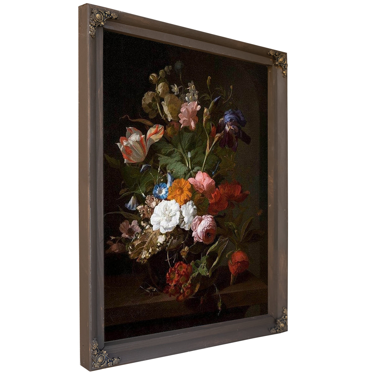 Still Life With Flowers And A Cricket 1700 By Rachel Ruysch