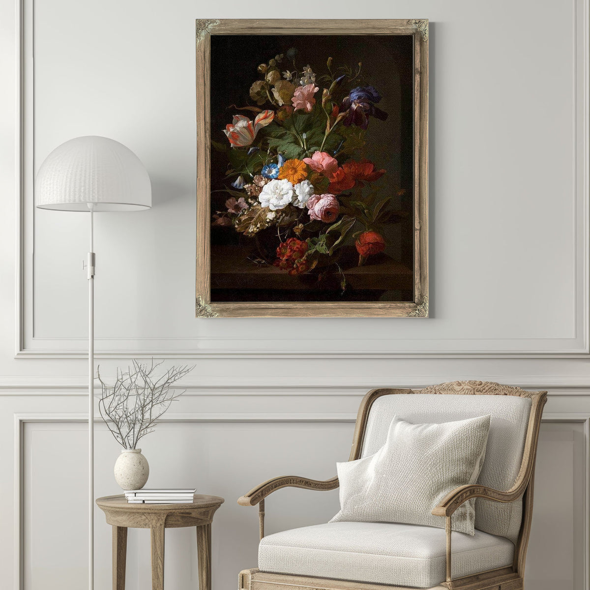 Still Life With Flowers And A Cricket 1700 By Rachel Ruysch
