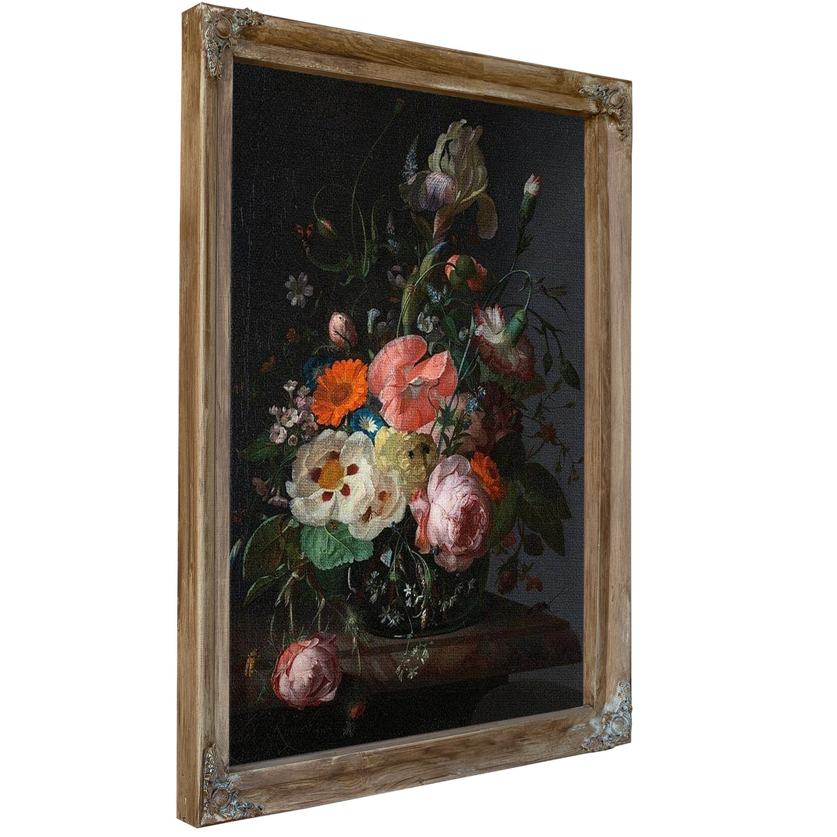 Still Life With Flowers On A Marble Tabletop 1716 By Rachel Ruysch