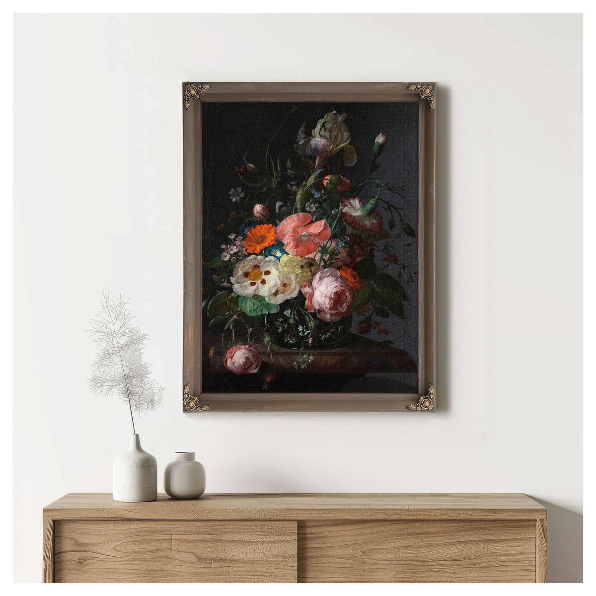 Still Life With Flowers On A Marble Tabletop 1716 By Rachel Ruysch